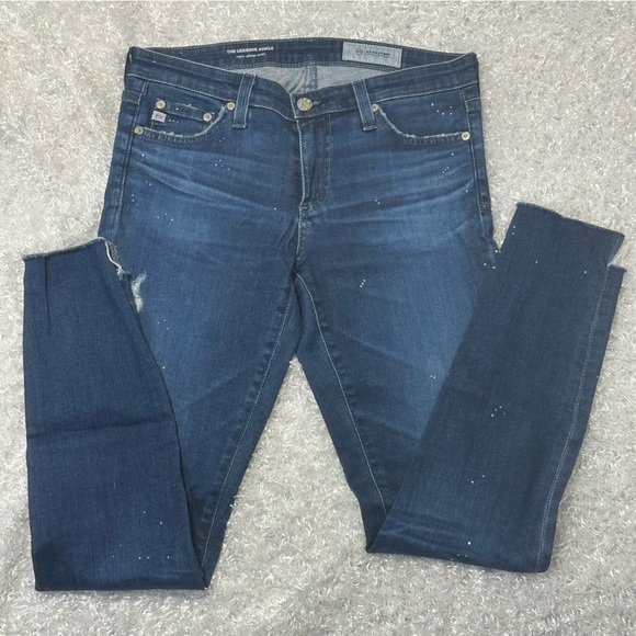 Ag Adriano Goldschmied Denim - AG ADRIANO GOLDSCHMIED Super Skinny THE LEGGING ANKLE Raw Step Hem Jeans 27R